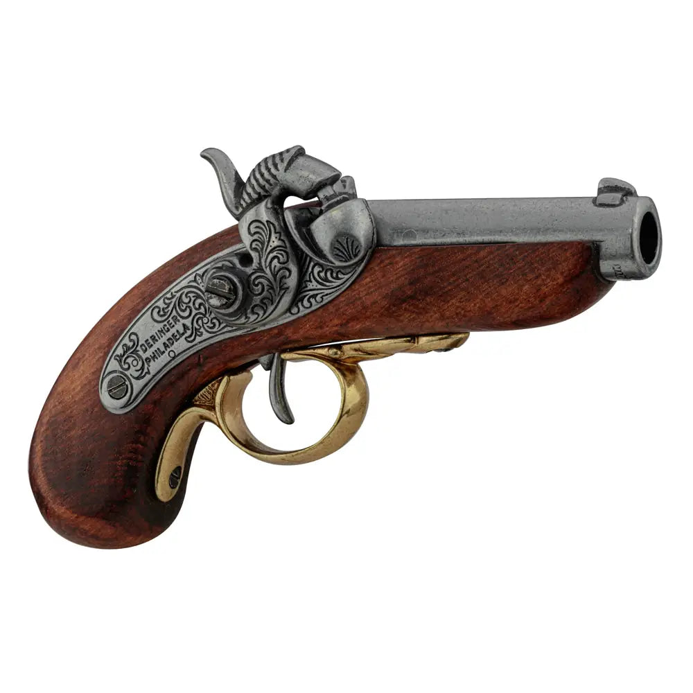 Deringer Philadelphia 1850 Replika – Lommepistol i Metall og Tre - Game-On.no