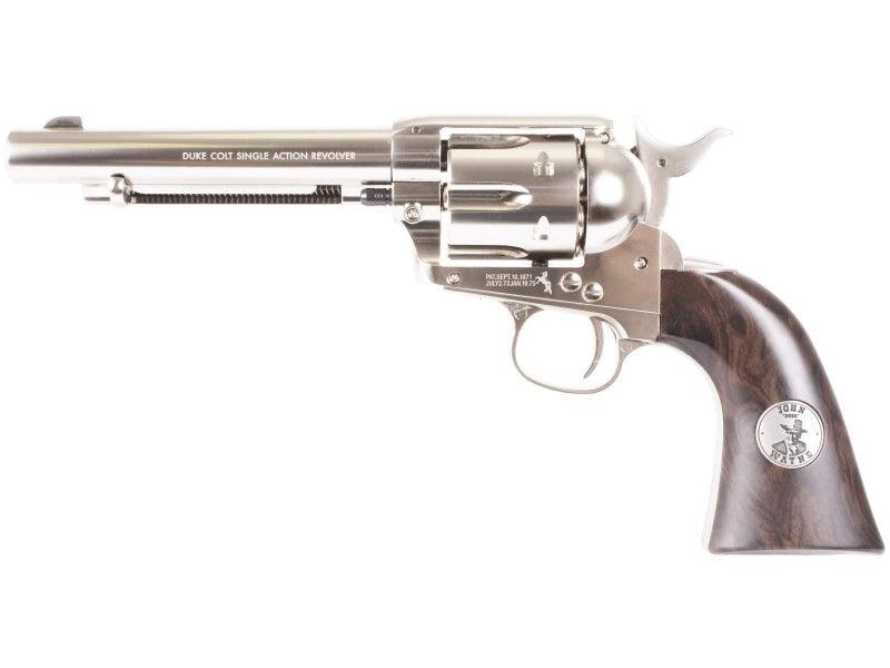 Duke Colt SAA .45 - John Wayne Edition - 4.5mm Pellets - Nickel - Game-On.no