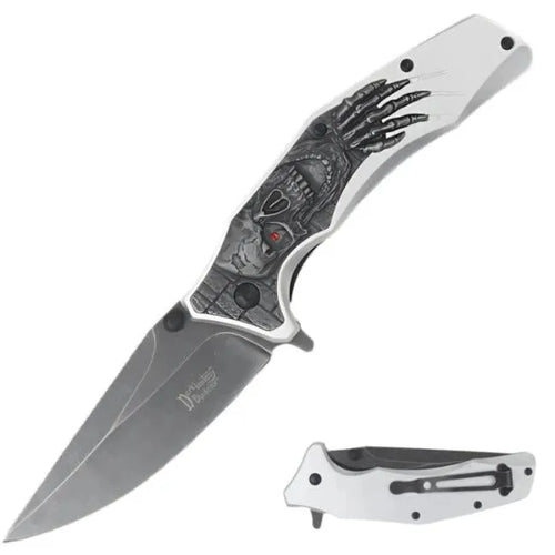 EDC Skull Foldekniv med Belteklips - Game-On.no