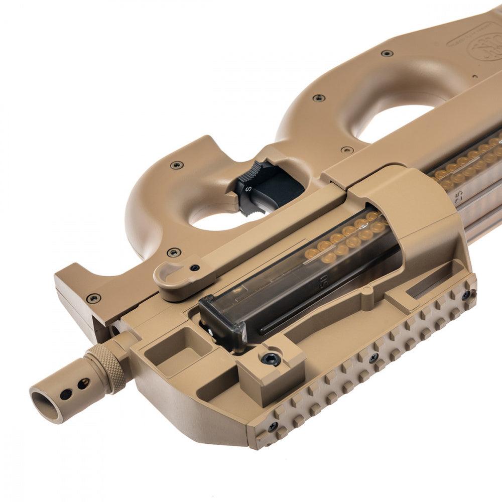 FN P90 Elektrisk Airsoftrifle med Batteri og Lader - FDE - Game-On.no