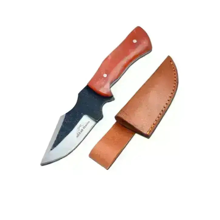 Full Tang Jaktkniv i Karbonstål - Lærslire - Game-On.no