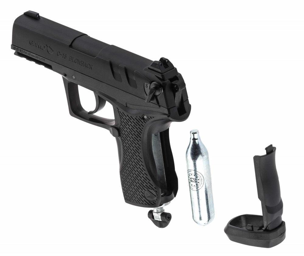 Gamo - C15 CO2 Drevet Luftpistol med Blowback - 4.5mm - Game-On.no