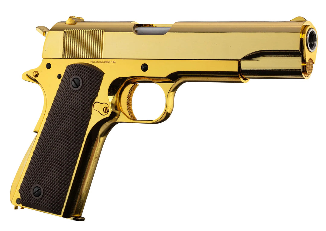 GE - 1911 Full Gold Edition - Gassdrevet Softgunpistol med Blowback - Game-On.no