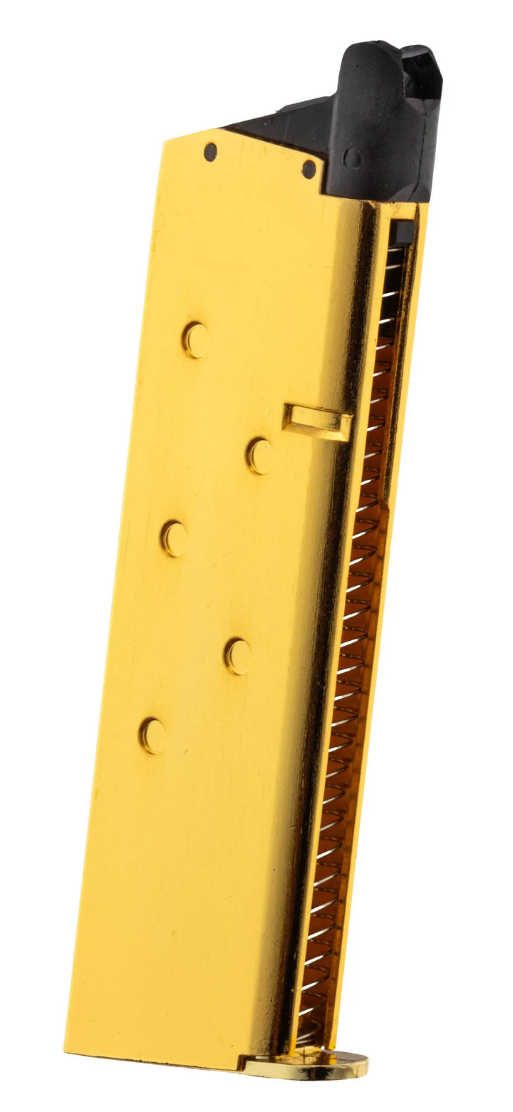 GE - 1911 Full Gold Edition - Gassdrevet Softgunpistol med Blowback - Game-On.no