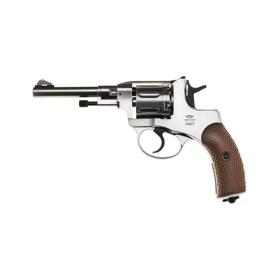 Gletcher - 1895 Nagant Revolver Full Metall - 4.5mm BB - Silver - Game-On.no