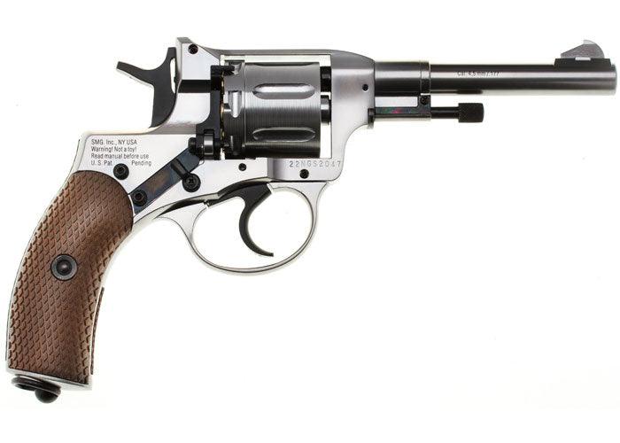 Gletcher - 1895 Nagant Revolver Full Metall - 4.5mm BB - Silver - Game-On.no