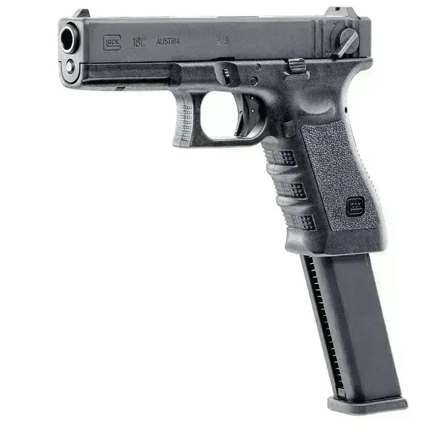 Glock 18C Semi/Fullauto Gass Softgun med Blowback - Pakkesett - Game-On.no