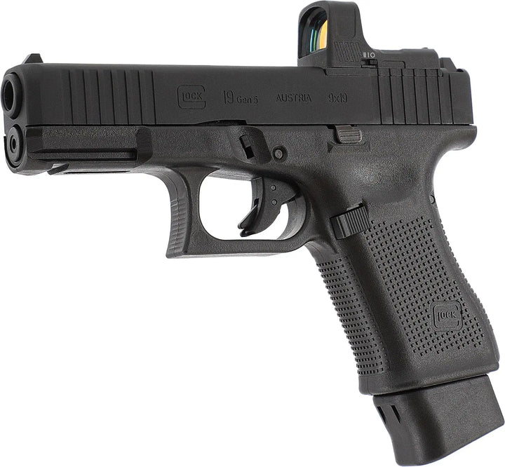 GLOCK 19 Gen5 MOS Softgunpistol med Blowback - Pakkesett - Game-On.no