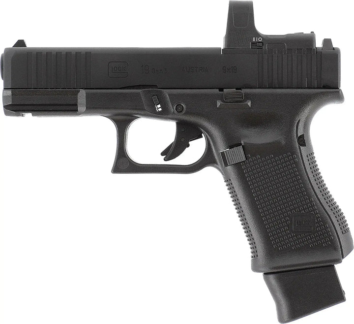 GLOCK 19 Gen5 MOS Softgunpistol med Blowback - Pakkesett - Game-On.no