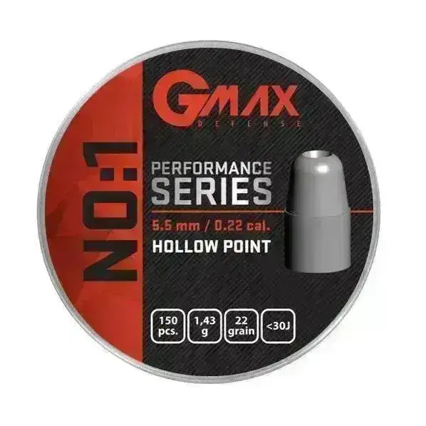 Gmax NO:1 Slugs til Luftvåpen 5.5mm - 22gr - 150stk - Game-On.no