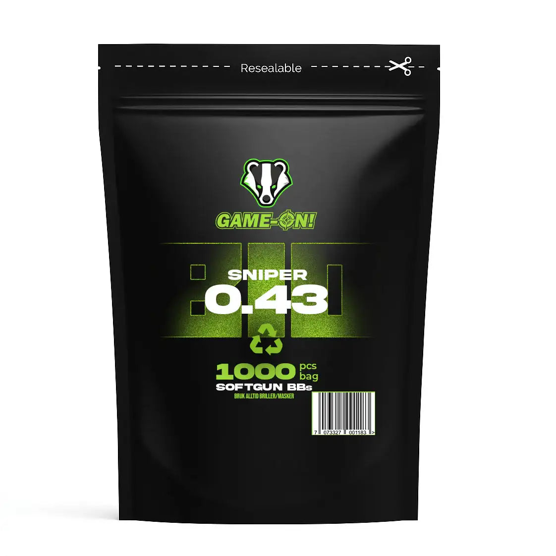 GO! Sniper BIO kuler - 0.43g - 1000stk - Game-On.no