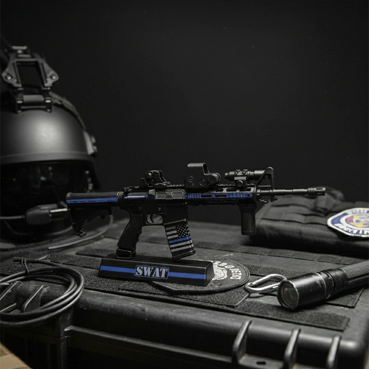 Goatguns - Mini AR15 Thin Blue Line/SWAT Special Edition - Replika Modell - Game-On.no