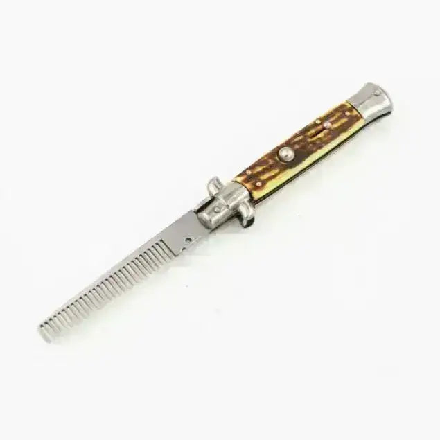 Hårkam Skjeggbørste - 440 Stål med "Hjortehornskaft" - Game-On.no