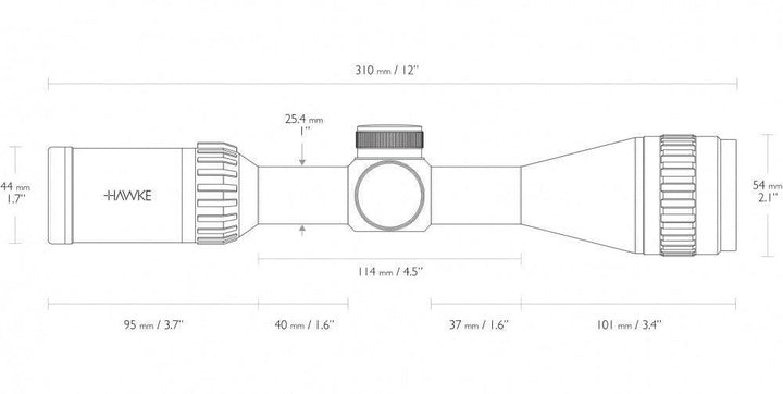 Hawke - Airmax 3-9x40 AO AMX Kikkertsikte - Game-On.no