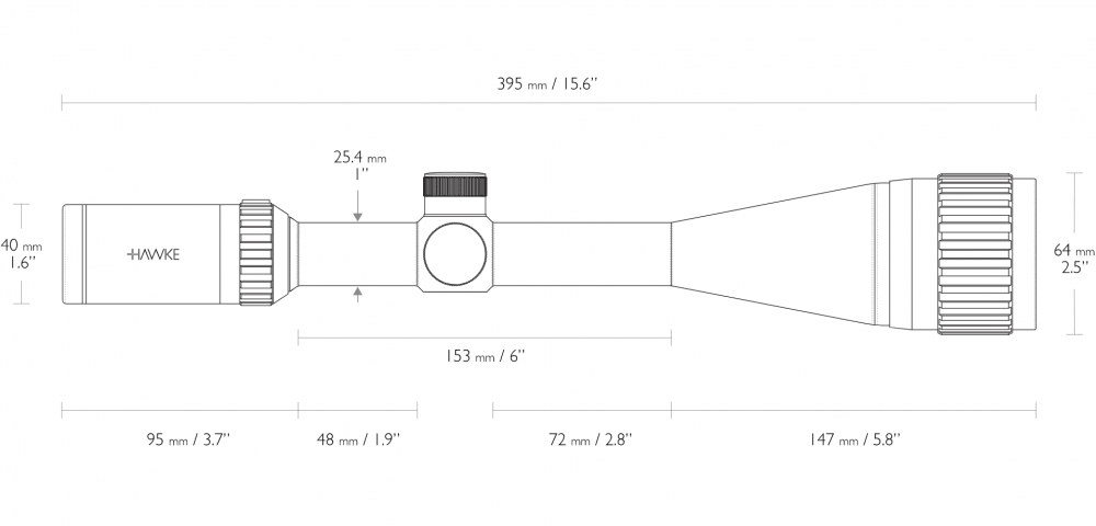 Hawke - Vantage IR 6-24x50 AO Mil Dot - Game-On.no