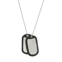 Helikon Tex - Dog Tag i Rustfritt Stål - Graverbar ID-Brikke med Kjede - Game-On.no