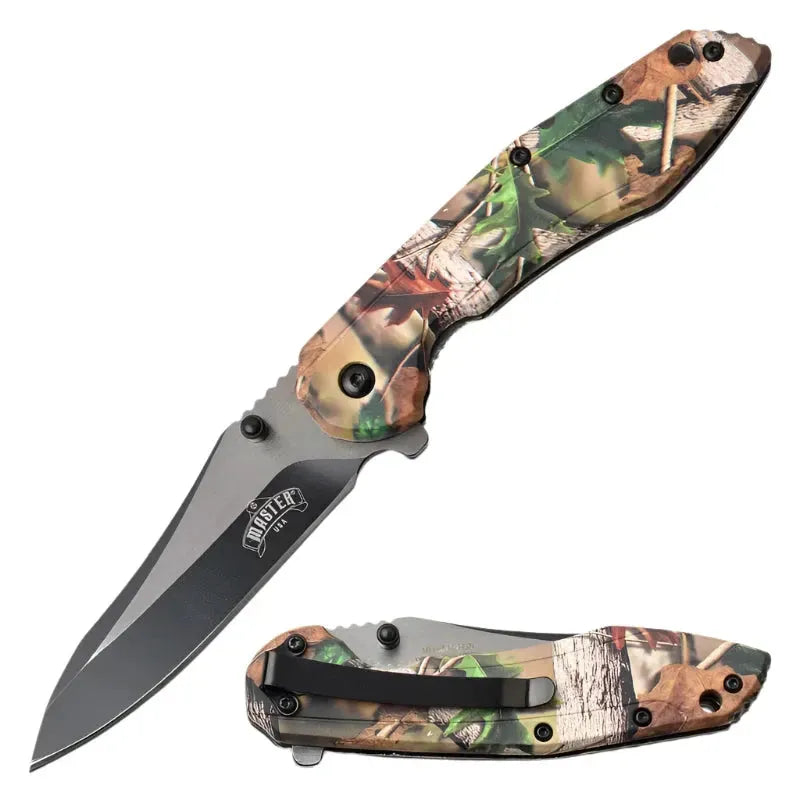 Hendig Foldekniv med Tofarget Blad - Camo - Game-On.no