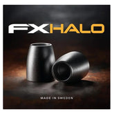FX Halo slugs .30, esken sett forfra med FX Halo-logo og Made in Sweden