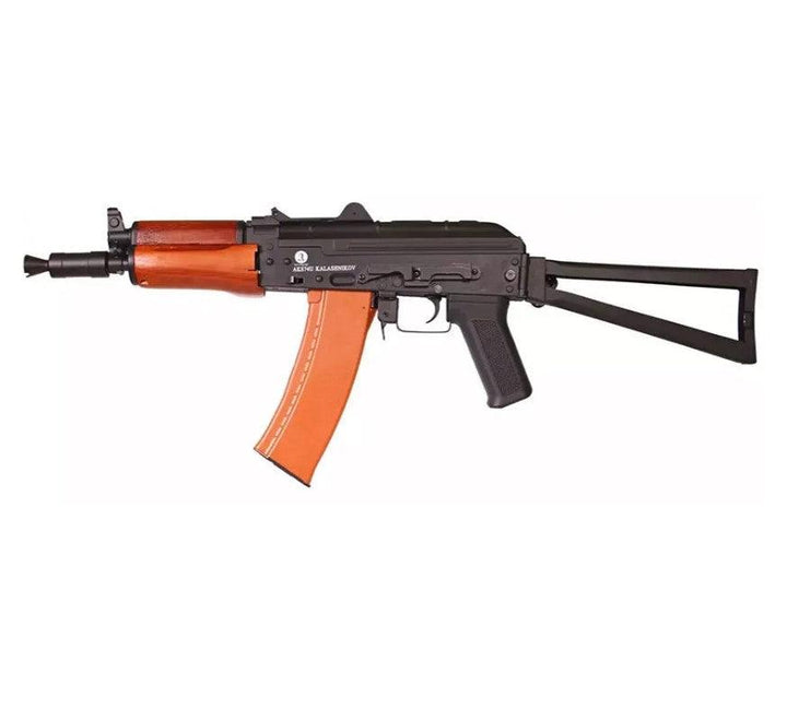 Kalashnikov - AKS74U Elektrisk Softgun - Metall/Tre PAKKE - Game-On.no