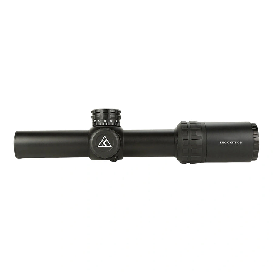 Keck Precision 1-10x24 FFPIR LPVO 30mm – FFP Belyst Retikkel – Game-On.no