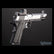 EMG x Kimber Eclipse 1911, med rødpunktsikte, gravering synlig