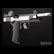 EMG x Kimber Eclipse 1911, med rødpunktsikte, vinklet mot løp