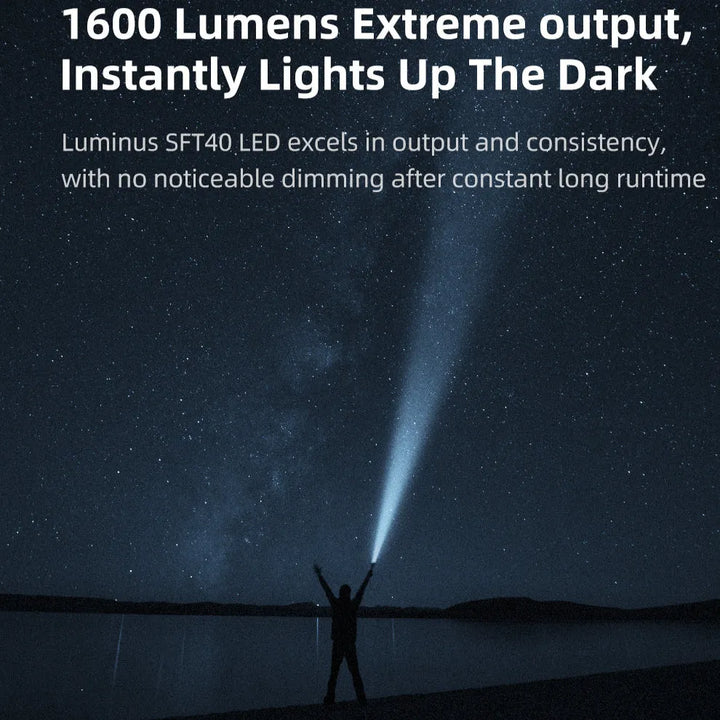 Klarus - XT12GT Pro - Solid IPX8 Taktisk Lommelykt - 1600 Lumen - Game-On.no