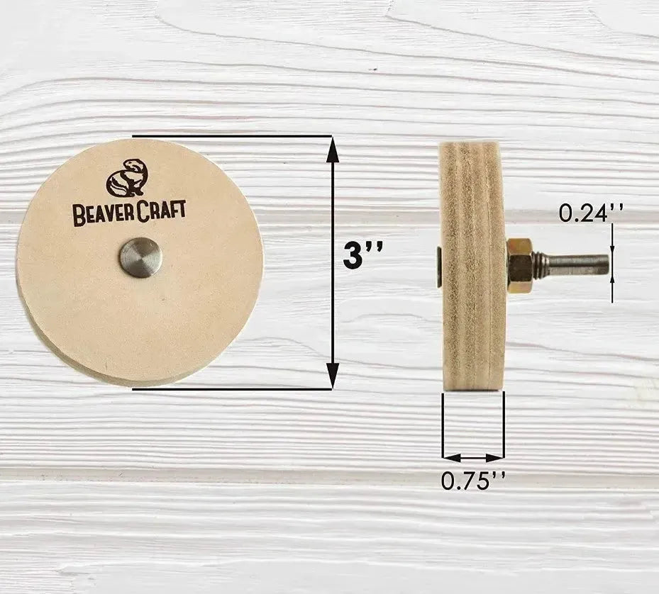 Knivsliper Lærhjul til Polering av Kniver - Drillbit - Game-On.no