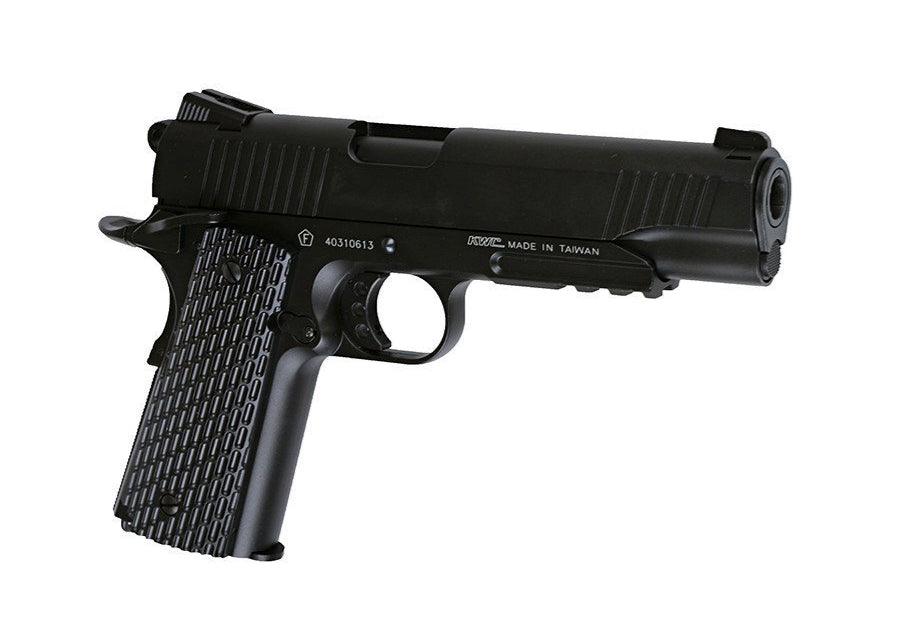 KWC - 1911 TAC CO2 Drevet Softgunpistol med Blowback - Svart - Game-On.no