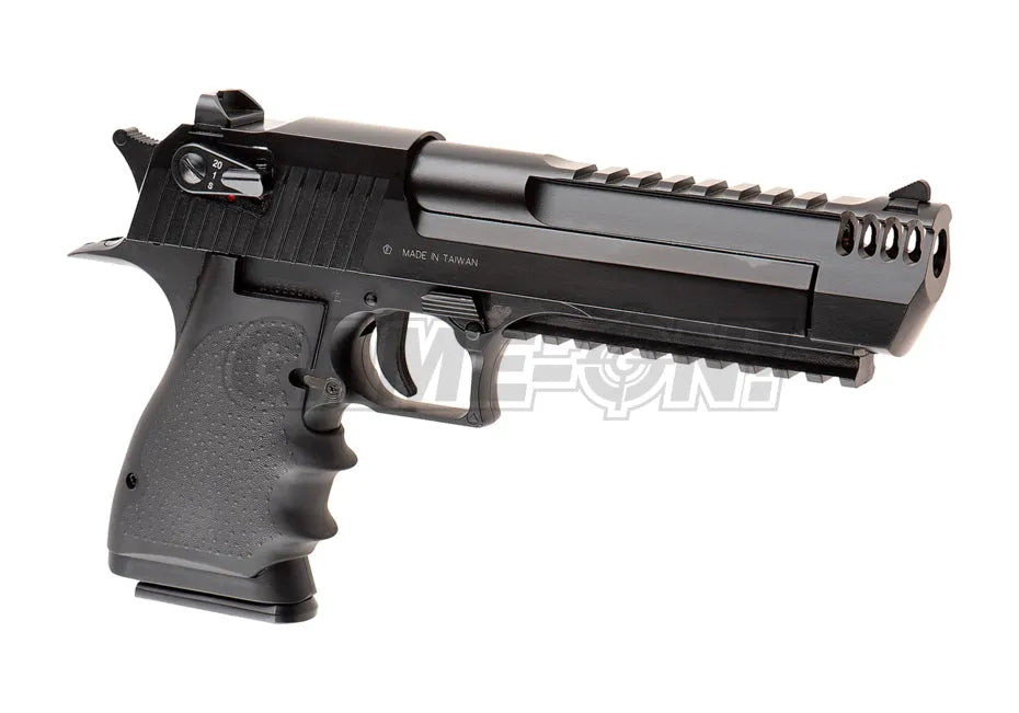 KWC - Deagle .50 L6 Full Auto Softgun Pistol med Blowback - Svar - Game-On.no