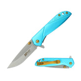 Liner Lock Foldekniv med Belteklips - Turkis - Game-On.no