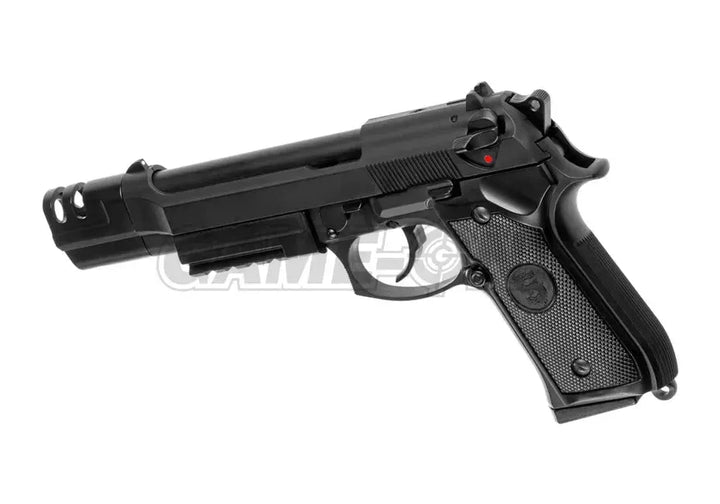 LS - M9 Tactical Gass Softgun med Blowback - Svart - Game-On.no