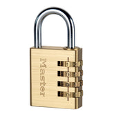 MasterLock - 4‑Sifret Kombinasjonslås i Messing - 40mm - Game-On.no
