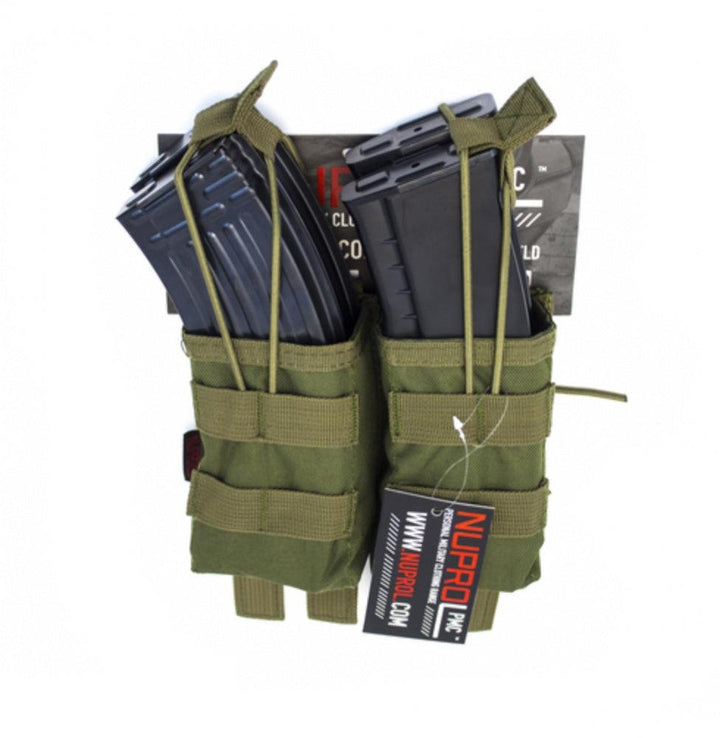 Nuprol PMC AK Double Mag Pouch - Olive - Game-On.no