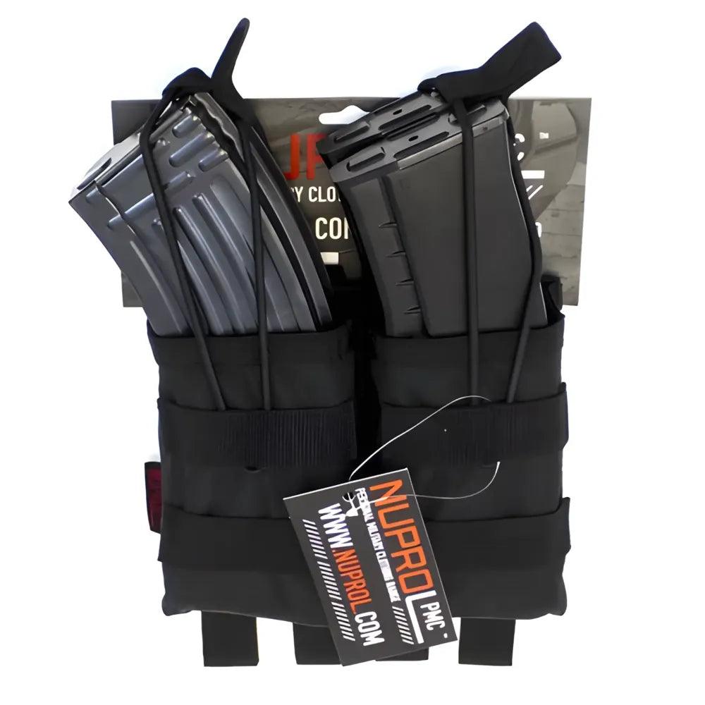 Nuprol PMC AK Double Mag Pouch - Sort - Game-On.no