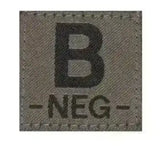 Patch - Blodtype B- Borrelås - Type B Negativ - Game-On.no
