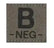 Patch - Blodtype B- Borrelås - Type B Negativ - Game-On.no