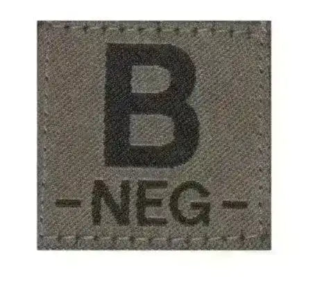 Patch - Blodtype B- Borrelås - Type B Negativ - Game-On.no
