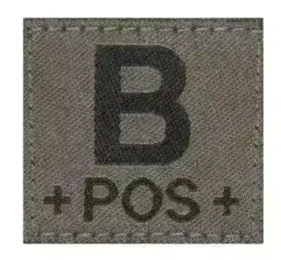 Patch - Blodtype B+ Borrelås - Type B Positiv - Game-On.no