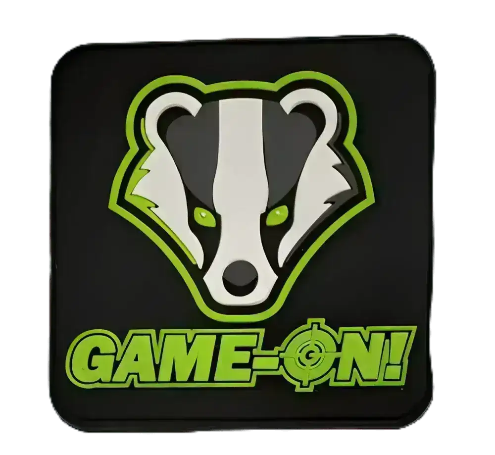 Patch - Game-On Badger Logo - PVC - Firkantet - Game-On.no