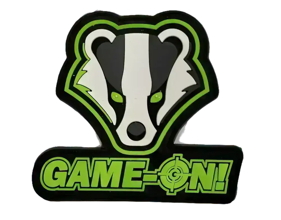 Patch - Game-On Badger Logo - PVC - Formkuttet - Game-On.no