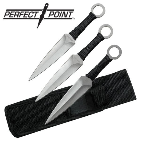 Perfect Point - Kunai Uzumaki Kasteknivsett - 3stk med Slire - Game-On.no