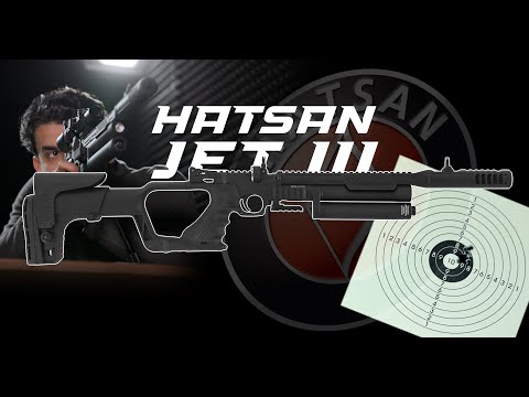 Hatsan Jet III -  Svart PCP Luftpistol - 4.5mm Luftvåpen med Kolbe