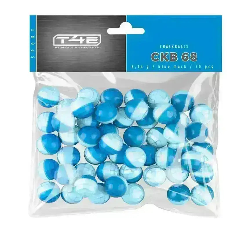 Pulverkuler til T4E Paintball - 50stk - 0.68CAL - Blå - Game-On.no