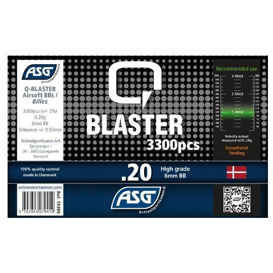 Q-Blaster Softgunkuler - 0.20g - 3300stk - Game-On.no