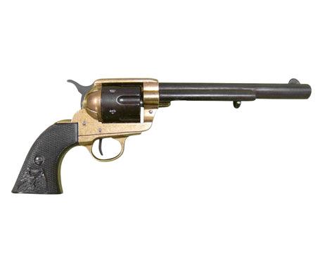 Replika av 1873 Peacemaker 7.5 Revolver - Svart/Gull - Game-On.no