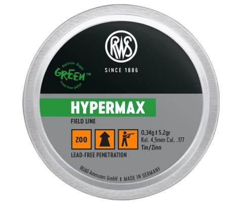 RWS - 4.5mm Hypermax Pellets til Luftvåpen - 200stk - Game-On.no