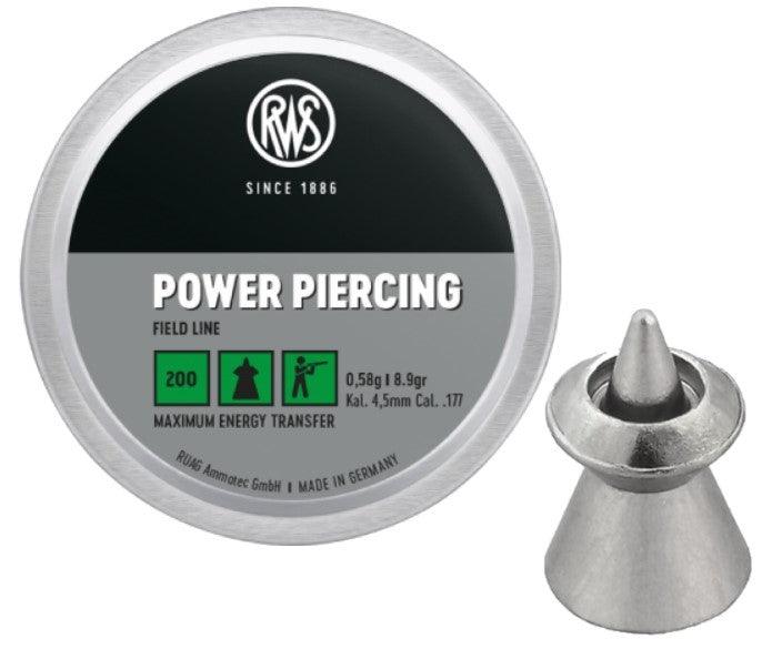 RWS - 4.5mm Power Piercing Pellets til Luftvåpen - 200stk - Game-On.no