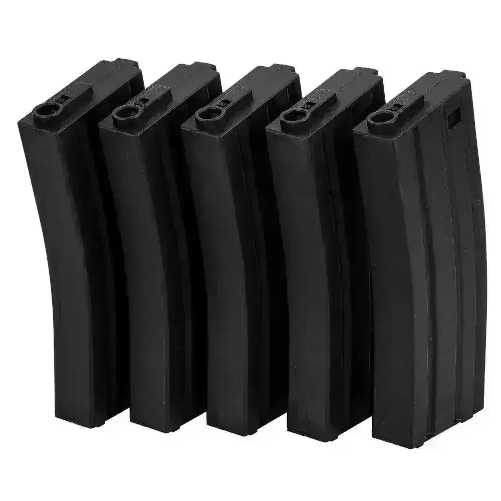 SA 5stk M4/M16 Airsoft AEG Magasiner - 70skudds Low Cap - Svart - Game-On.no