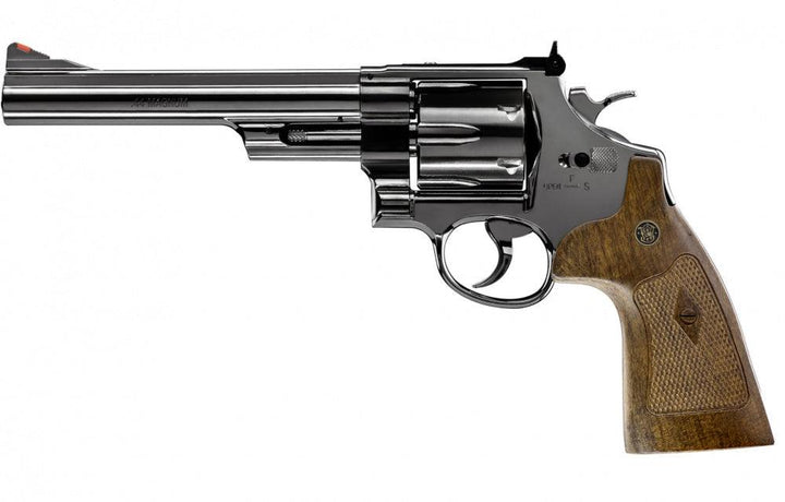 S&W - M29 6.5 CO2 Drevet - 4.5mm PELLETS Revolver - Blå Polert - Game-On.no